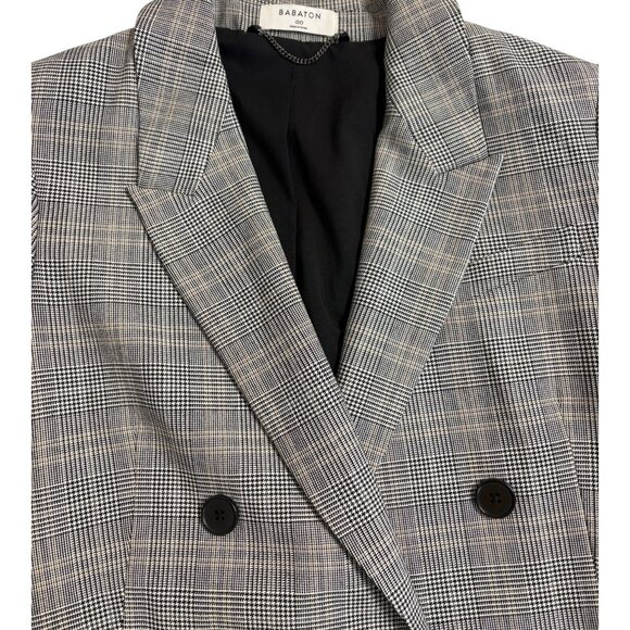 Babaton Black & White Plaid Blazer Jacket (XS) - Picture 4 of 4